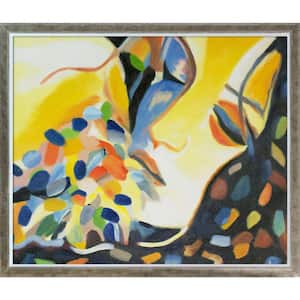 "Delight Reproduction with Champagne Silhouette" by Helena Wierzbicki Framed Abstract Oil Painting 26.4 in. x 22.4 in.