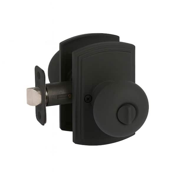 DELANEY HARDWARE Italian Collection Santo Black Bed/Bath Door Knob