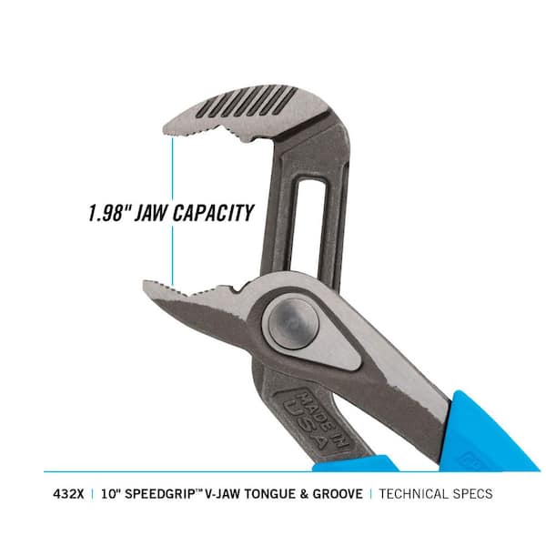 10 in. V-JAW SPEEDGRIP Tongue and Groove Pliers