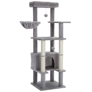 Modern Cat Tree, Cat House, Cat Bed, Scratching Posts and Trees in Grey