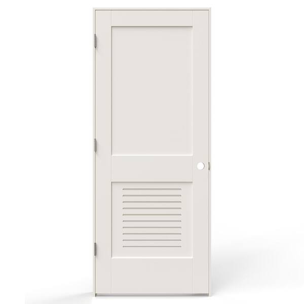 JELD-WEN 32 in. x 80 in. 2 Panel Right-Handed Primed MDF Wood
