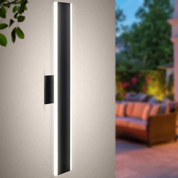 LUXRITE 36 in. LED Outdoor Hardwired Wall Sconce, 30W, 2400 Lumens