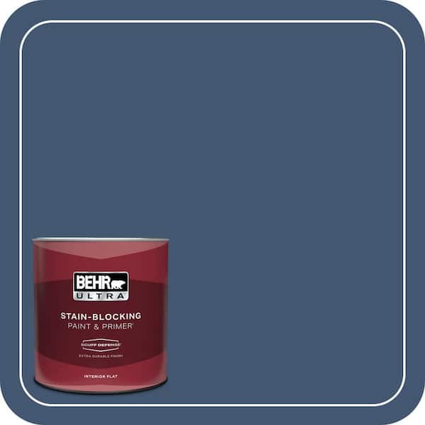BEHR ULTRA 1 qt. Home Decorators Collection #HDC-WR14-7 Hidden Sapphire Extra Durable Flat Interior Paint & Primer