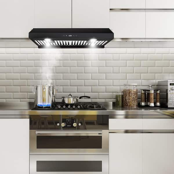 30in Under Cabinet Range Hood Kitchen 3-Speed Fan 600CFM Cooking Vent  w/LEDs New