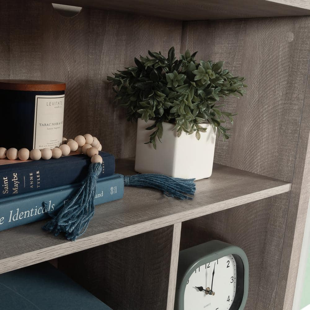 Gray 65.75" Tall 9-Cube MDF Bookcase