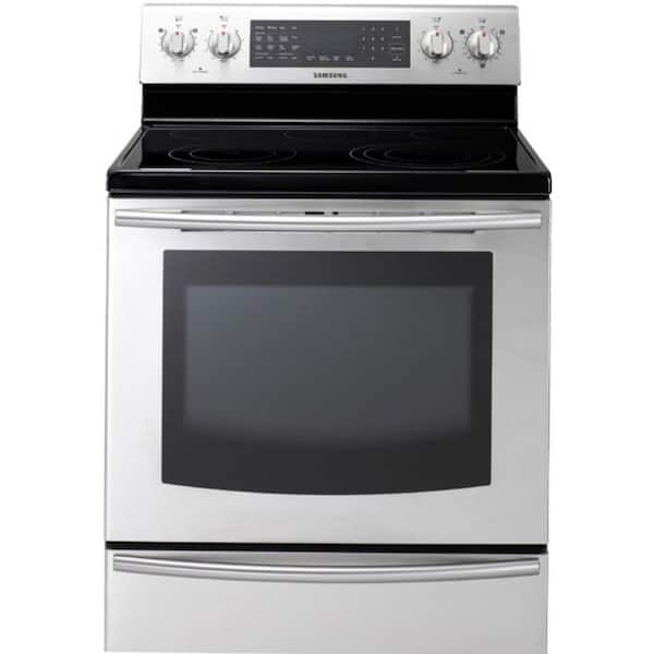Samsung 5.9 cu. ft. Electric Range with Self-Cleaning True Convection Oven in Stainless Steel