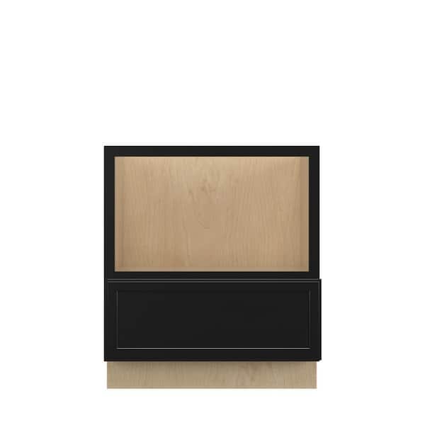 Unbranded Belle Haven Recessed 30 in. W x 34.5 in. H x 24 in. D in Driftwood Plywood Assembled Microwave Base Cabinet