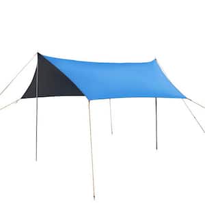 10 ft. x 10 ft. Portable Sun Shelter Beach Tent in Blue