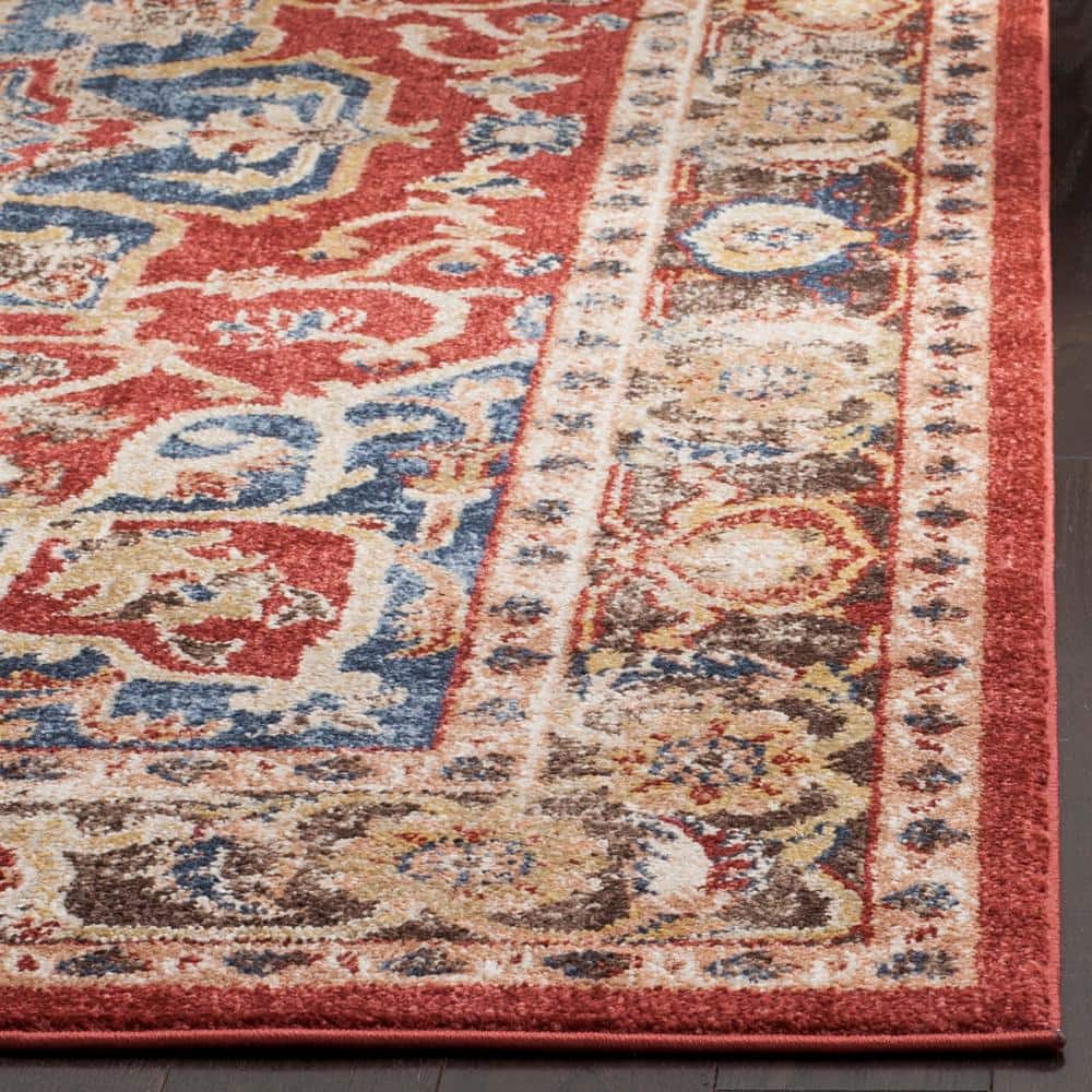 Royal Bijar 3' x 5' Red Synthetic Traditional Accent Rug