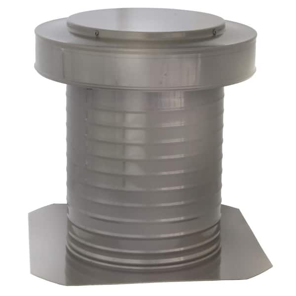 null 10 in. Dia Aluminum Static Keepa Vent in Weatherwood