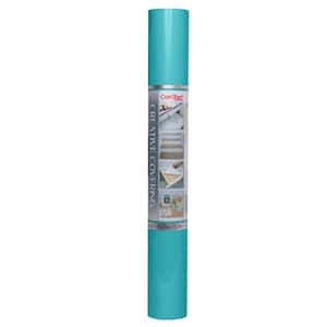 Teal 18 in. D x 50 ft. L Self-Adhesive Vinyl Shelf and Drawer Liner, (1-Pack) Roll