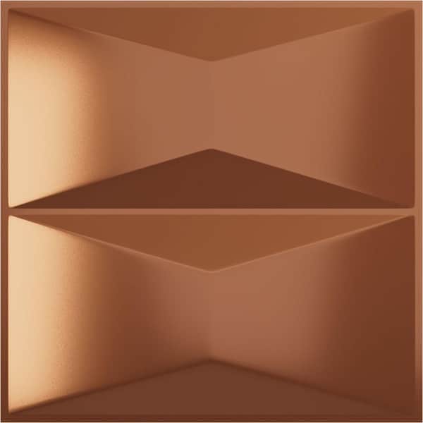 Ekena Millwork 11 7/8 in. x 11 7/8 in. Aberdeen EnduraWall Decorative 3D Wall Panel, Copper (12-Pack for 11.76 Sq. Ft.)
