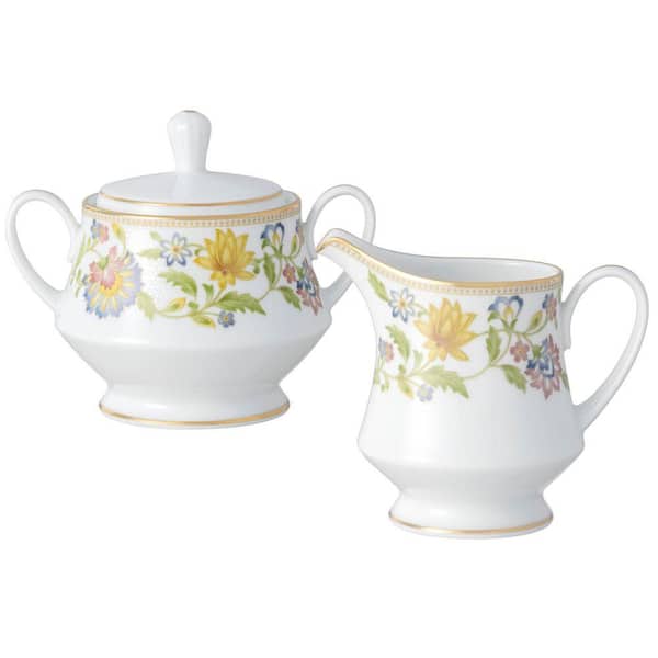 Tusker Garden (Multi) Porcelain Sugar 10 oz. and Creamer 8 fl. oz. Set