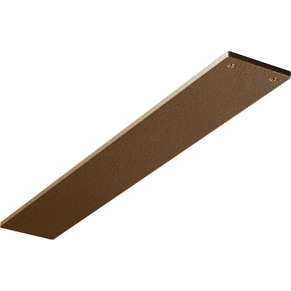Ekena Millwork 3 in. x 0.25 in. x 20 in. Steel Hammered Gold Logan Bracket