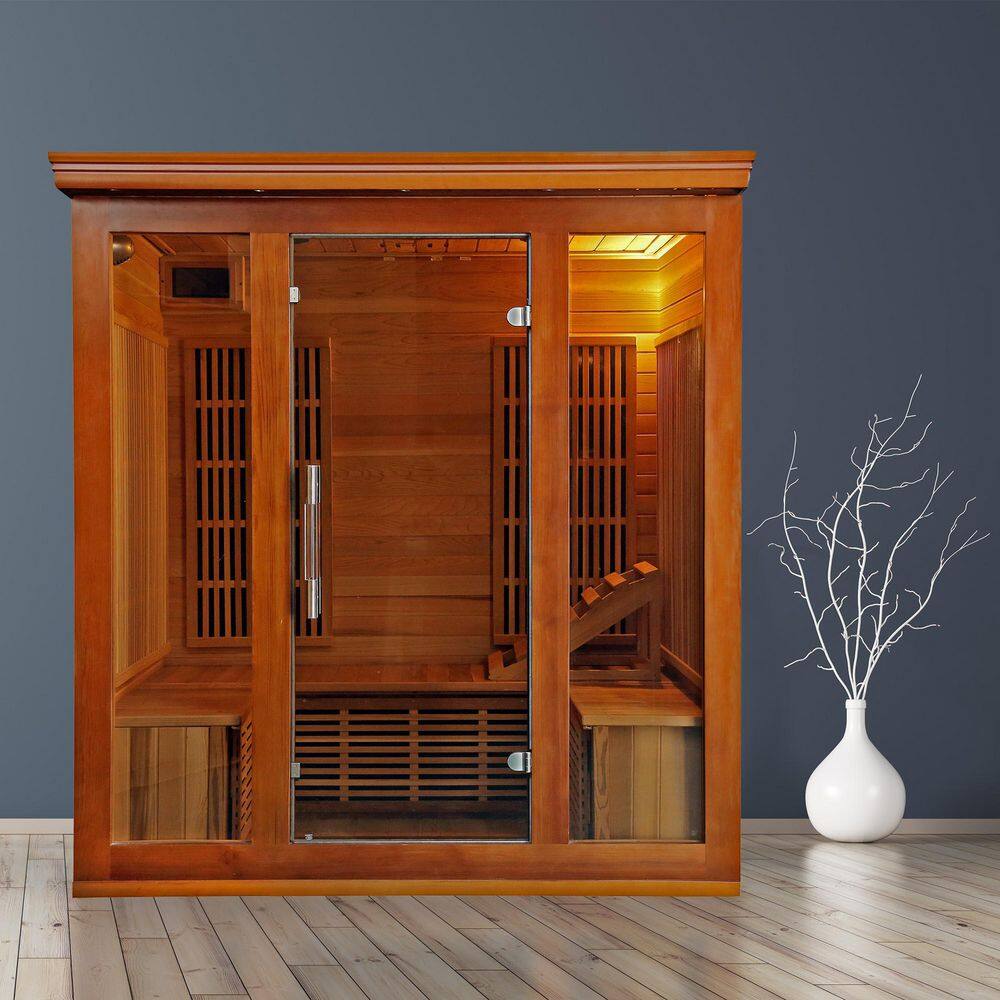 Elite 5-Person Canadian Red Cedar Infrared Sauna