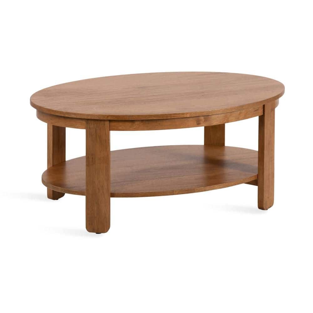 Foxford 38 in. Natural Oval Wood Coffee Table