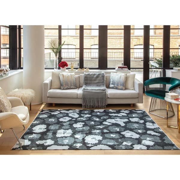 Maisie Primrose Path Black Area Rug - 2 X 4