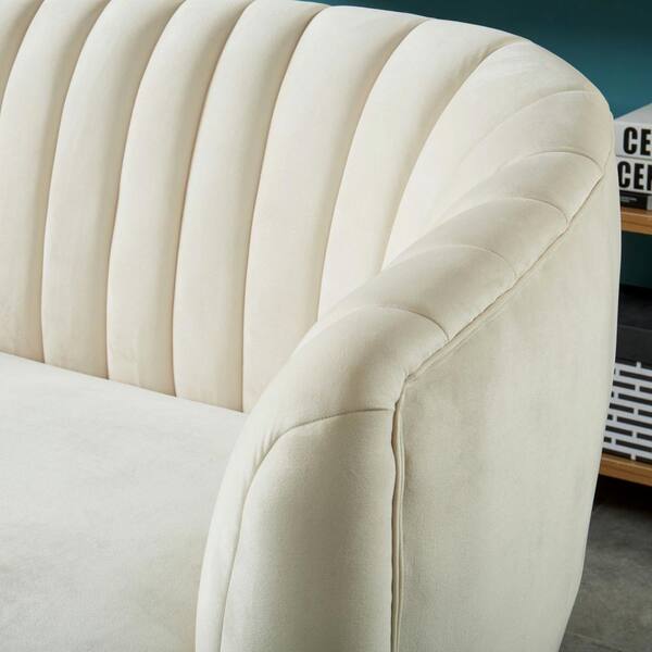 Ivory/Cream Genuine Leather/Match Replacement Cushions for