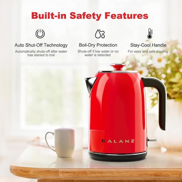 Unused open no box- RED Plastic Dash Easy Electric Kettle Water