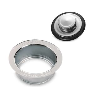 Kitchen Sink Flange & Sink Stopper for InSinkErator Garbage Disposals in Stainless Steel