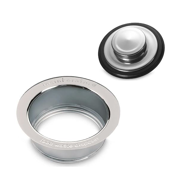 InSinkErator Kitchen Sink Flange & Sink Stopper for InSinkErator Garbage Disposals in Stainless Steel