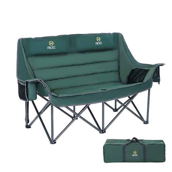 Nice C Padded Camping Chair, Camping Chair, Oversized Camping Chair Oversized Chairs Adults Heavy Duty Fold Camp Lawn Chair W Cooler Bag Thick 2 P