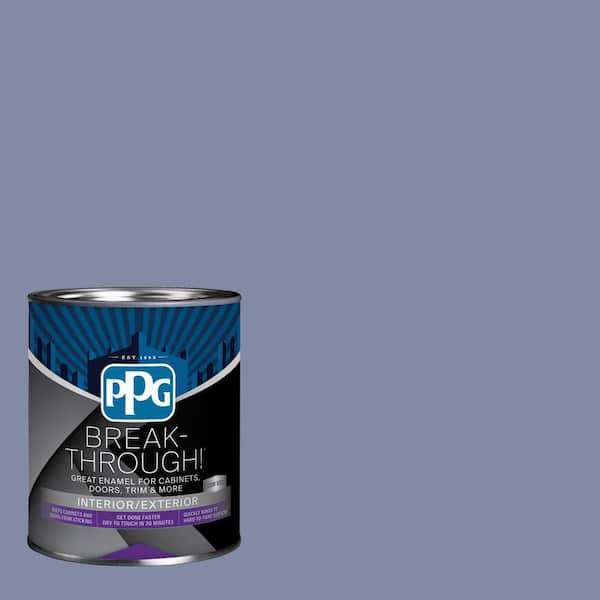 Break-Through! 1 qt. PPG1168-5 Violet Aura Satin Interior/Exterior Door, Trim and Cabinet Paint