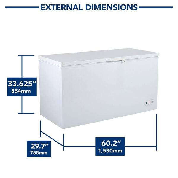 Maxx Cold 60.2 in. 15.9 cu. ft. Manual Defrost Chest Freezer