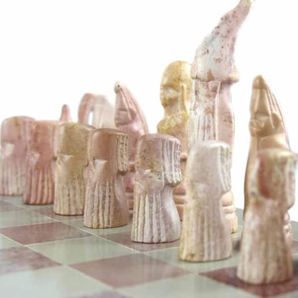 Unique 3D chess set, Modern chess board, Hand crafted chess set, Chess set  with storage, Chess gift