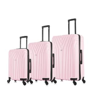 Vasty Lightweight Hardside Spinner Pink 3-Piece Luggage set 20 in. x 24 in. x 28 in.