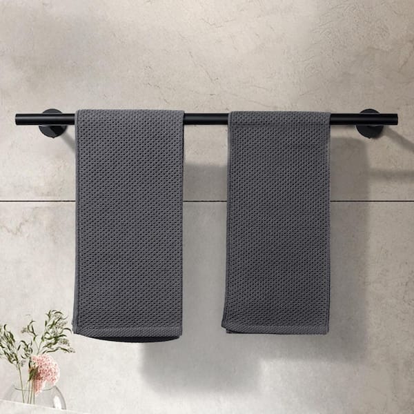 20 in. Wall Mounted Towel Bar Hardware Accessory in Matte Black