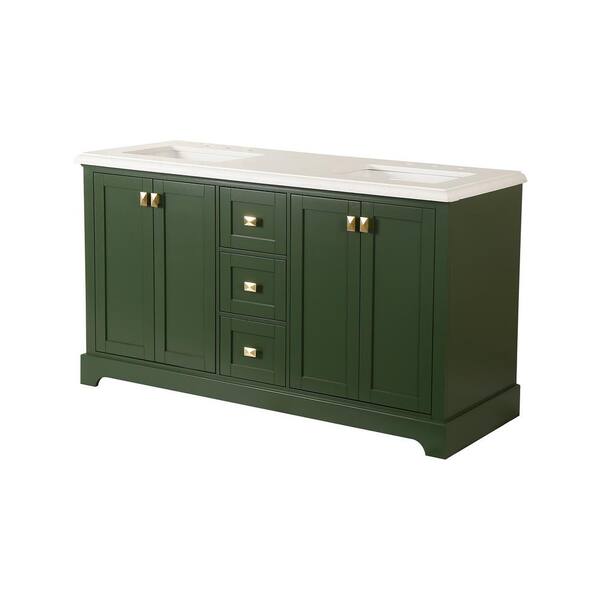 FUNKOL 22.4 in. W x 60 in. H 2 Sink Bathroom Vanity Cabinet 3