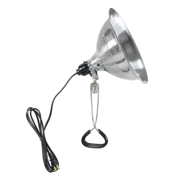 Hdx 8 1 2 In 150 Watt Aluminum Incandescent Light Fixture With Clamp 277894 Hdx 8 1 2 In 150 Watt Aluminum, Heat Light Fixture