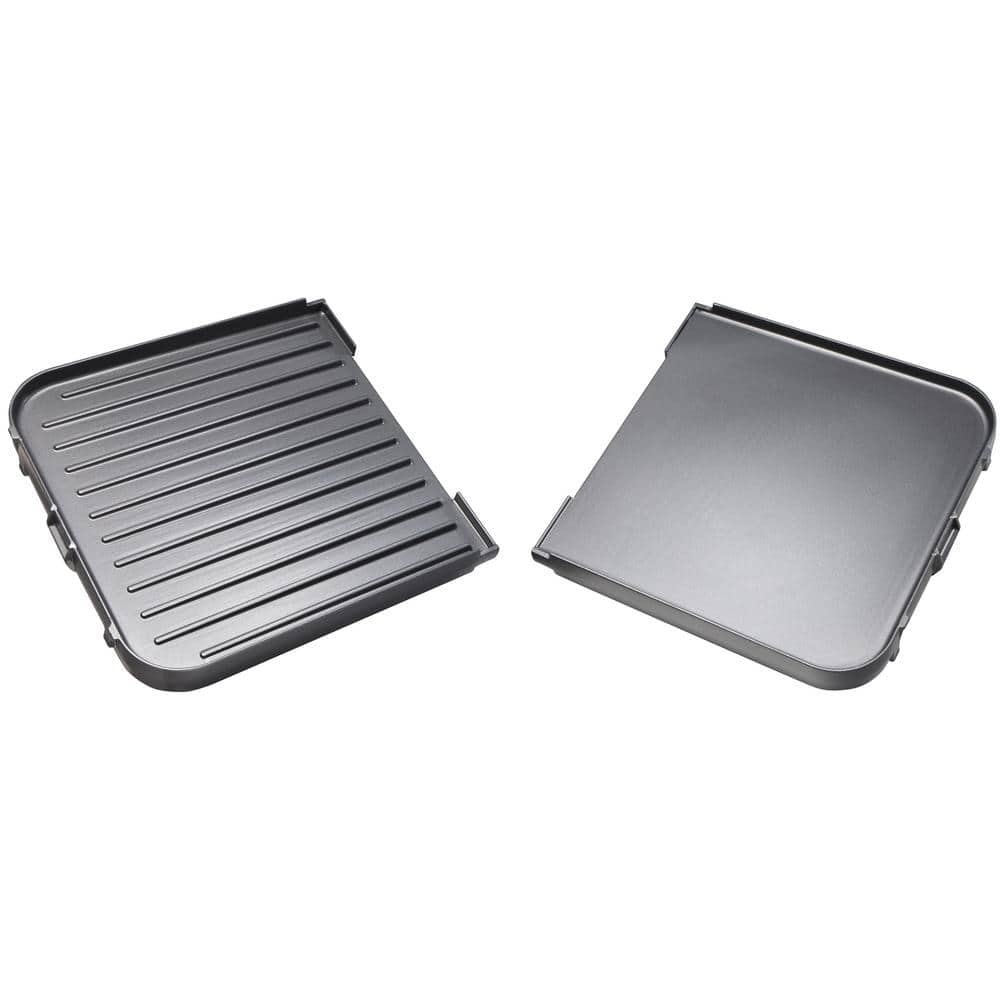 Versatile Dual-Zone Black Electric Grill/Griddle Combo