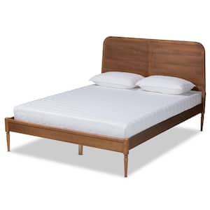 Baxton Studio Elston Brown and Ash Walnut Full Platform Bed 193