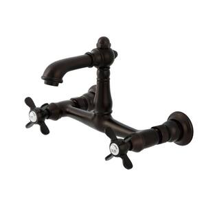 Essex Double Handle Wall Mount Bathroom Faucet in Oil Rubbed Bronze