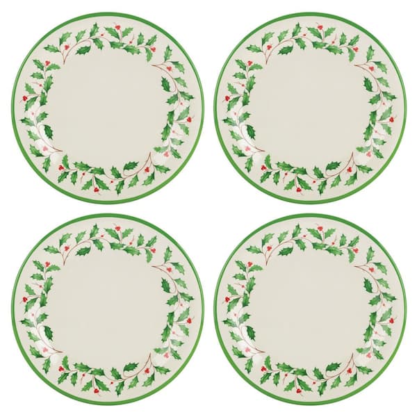 Lenox Holiday Melamine Ivory Dinner Plate Set of4