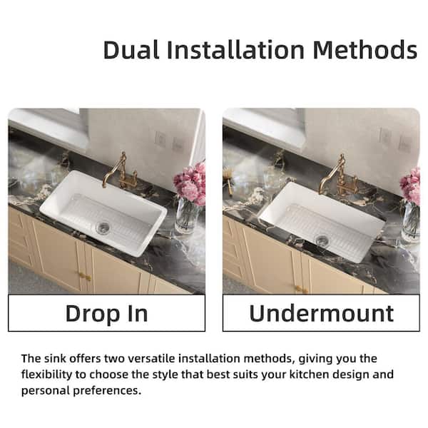 Los Flexi 32 in. Drop In/ Undermount Kitchen Sink Single Bowl