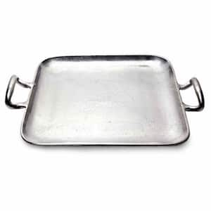 Amelia 14 in. W x 3 in. H x 17 in. D Square silver Stainless Steel Dinnerware and Serving Storage