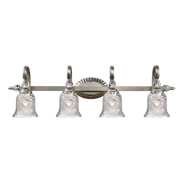 Unbranded Isaura Collection 4-Light Pewter Bath Vanity Light