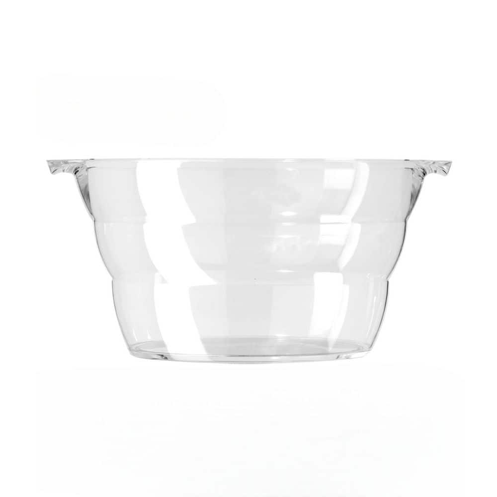 18.5 in. x 11 in. High-Quality Acrylic Crystal-Clear Oval Durable Beverage 