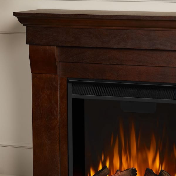 Real Flame Chateau 41 in. Electric Fireplace in Dark Walnut 5910E