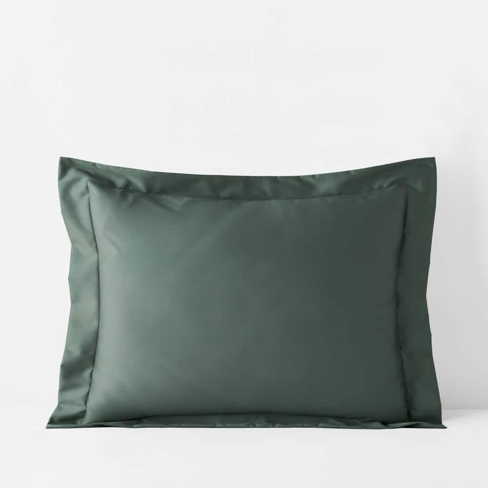 Legends Hotel Supima Cotton Wrinkle-Free Olive Green Sateen King Sham -  The Company Store, N3I3-K-OLI-GRN