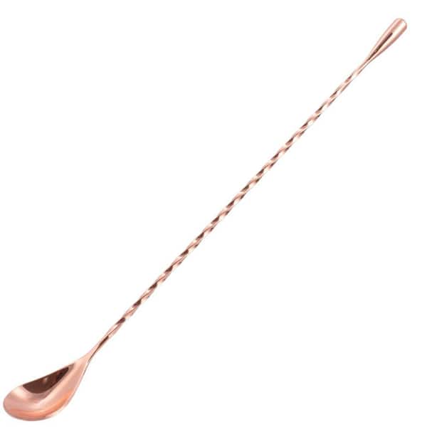 Zulay Kitchen 12 in. Stainless Steel Cocktail Spoon -Pink