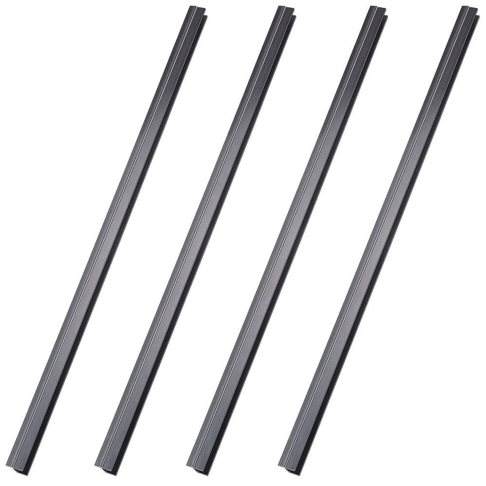 Numhew 24 in. 4 Pieces Hanging File Rails PVC Black File Rails Hanging ...