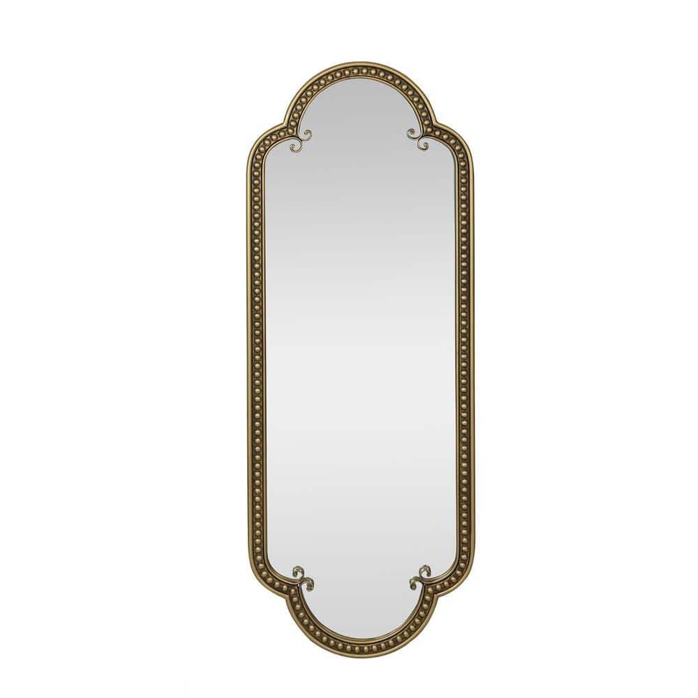 20 in.W x 53 in. H Vintage Gold Scalloped Oval Wall Mirror,Oblong Mirrors with Beaded Metal Frame,Decorative Mirror price history on PriceWatchPro