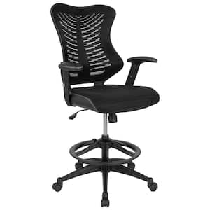 Mesh Adjustable Height Drafting Chair in Black