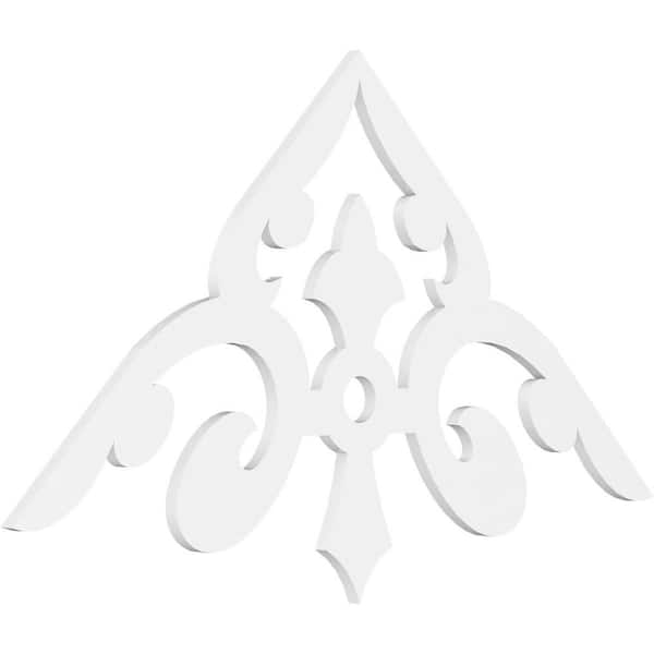 Ekena Millwork Pitch Whitman 1 in. x 60 in. x 32.5 in. (12/12) Architectural Grade PVC Gable Pediment Moulding