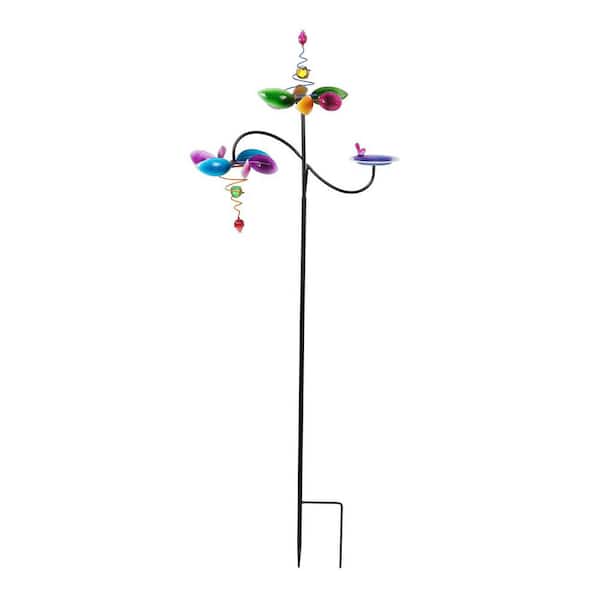 Evergreen 73 in. Three-Tiered Multicolor Kinetic Wind Spinner