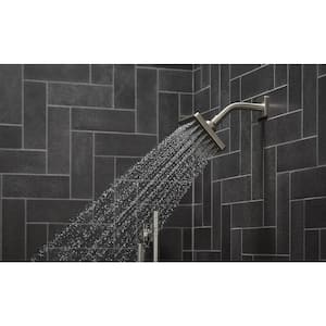 Parallel 1-Spray Patterns 2.5 GPM 5 in. Wall Mount Fixed Shower Head in Vibrant Brushed Moderne Brass